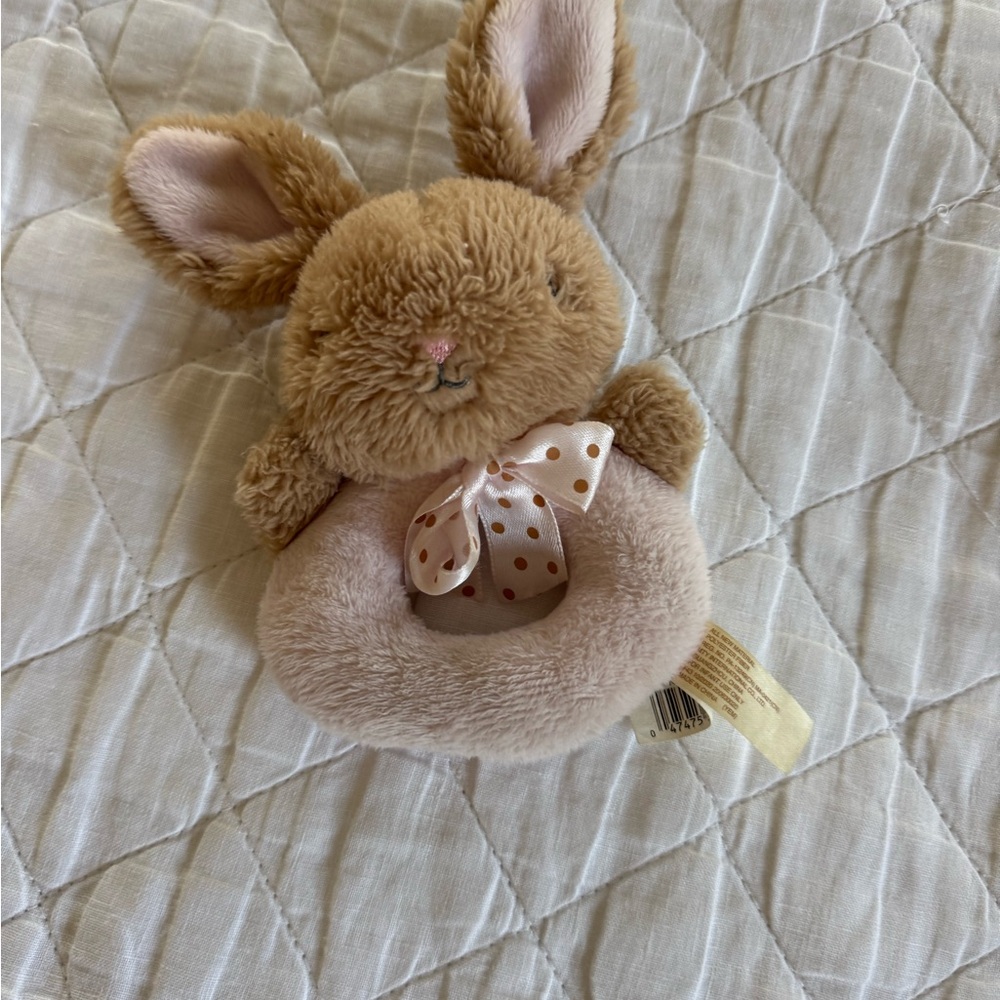 Plush Bunny Rattle Toy